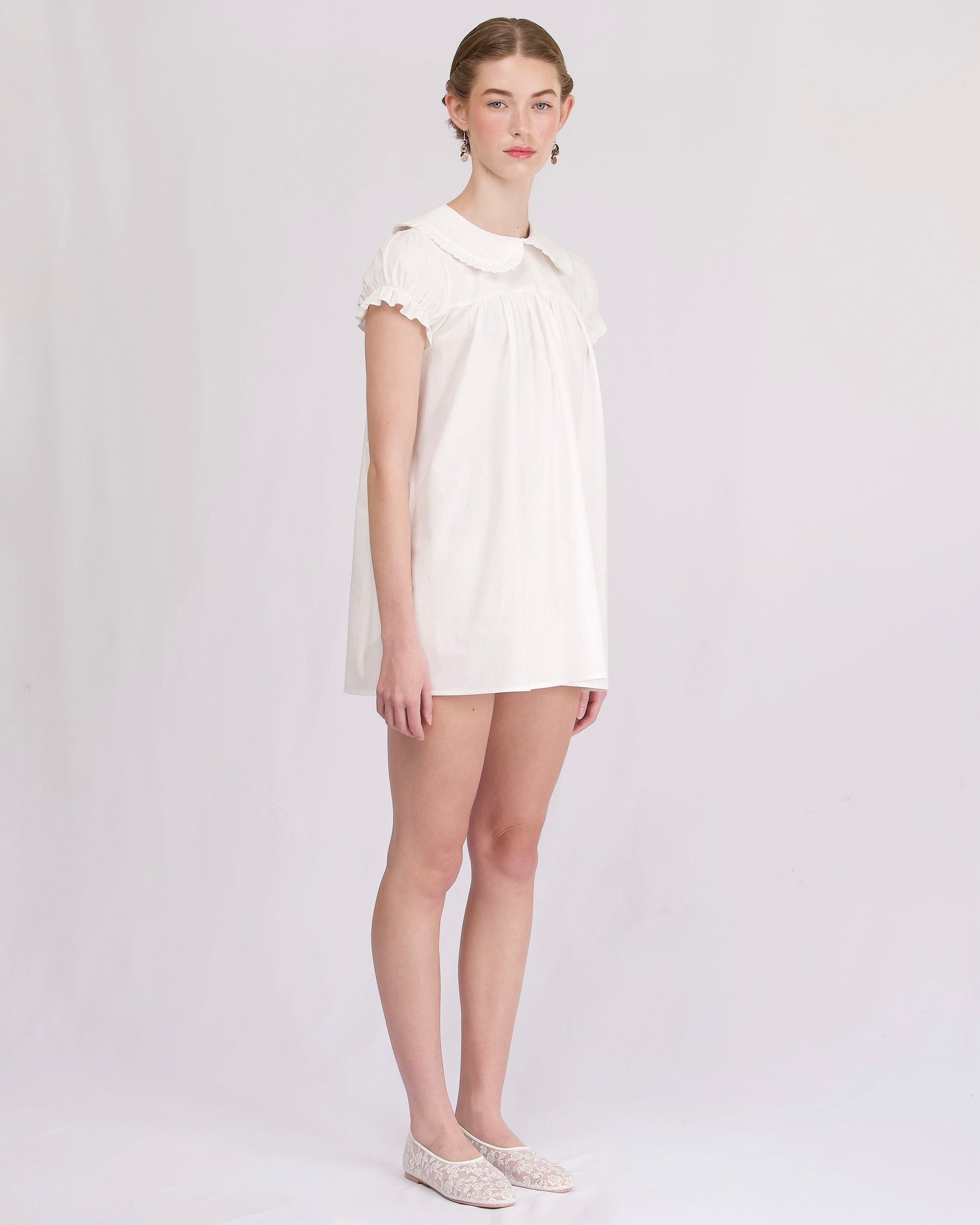 Babydoll Dress - White 4XL Babydoll Dress - White 4XL