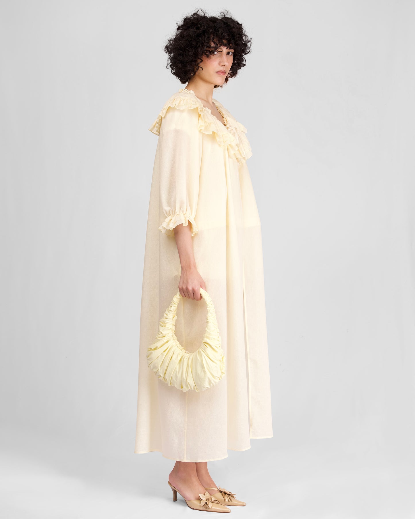 Sheer Frill Cover-up - Lemon