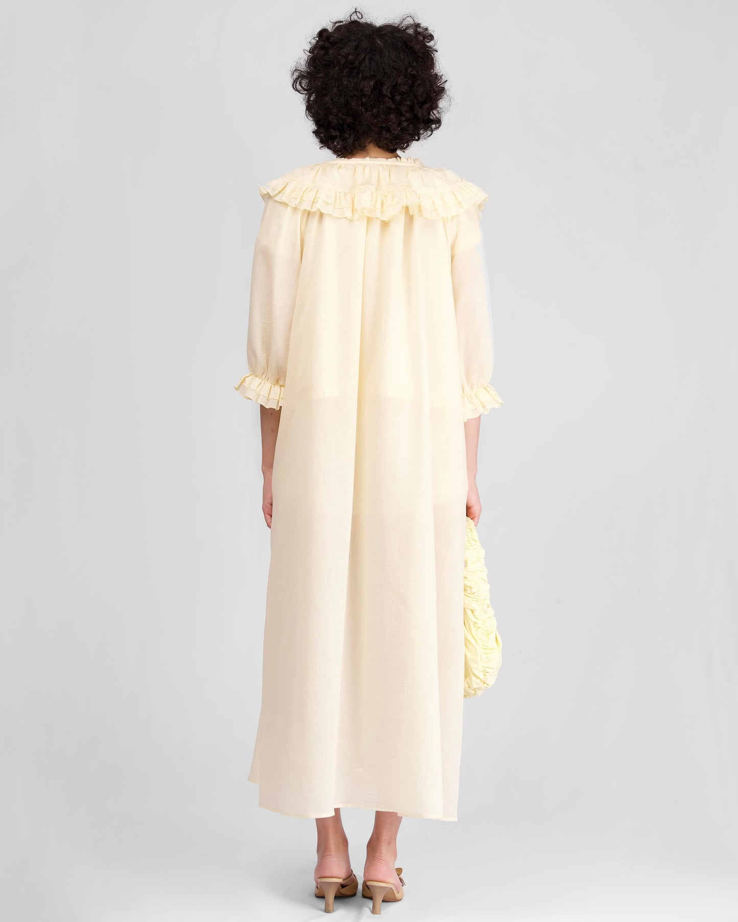 Sheer Frill Cover-up - Lemon