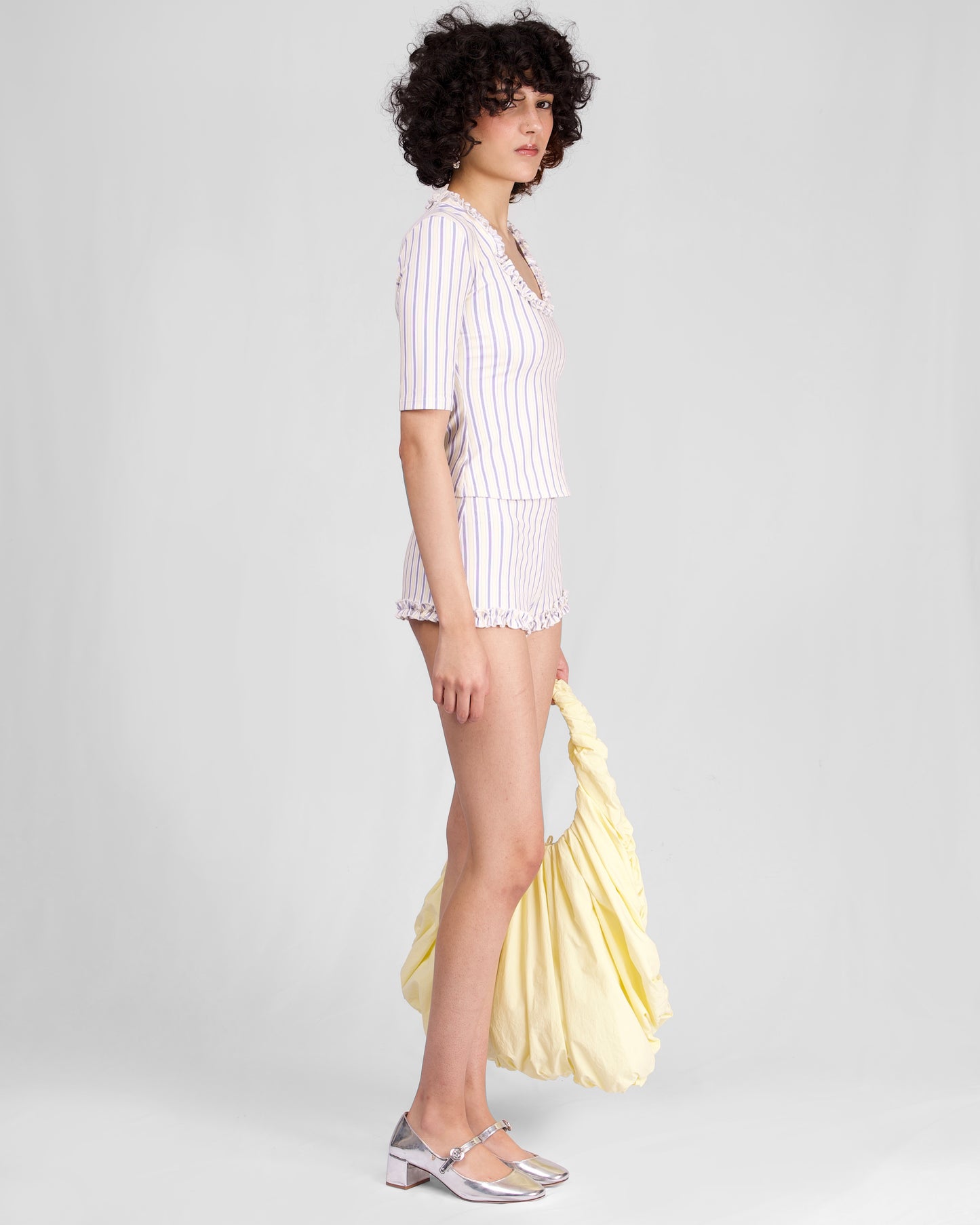 Ruffle Beach Shorts - Pacific Stripe