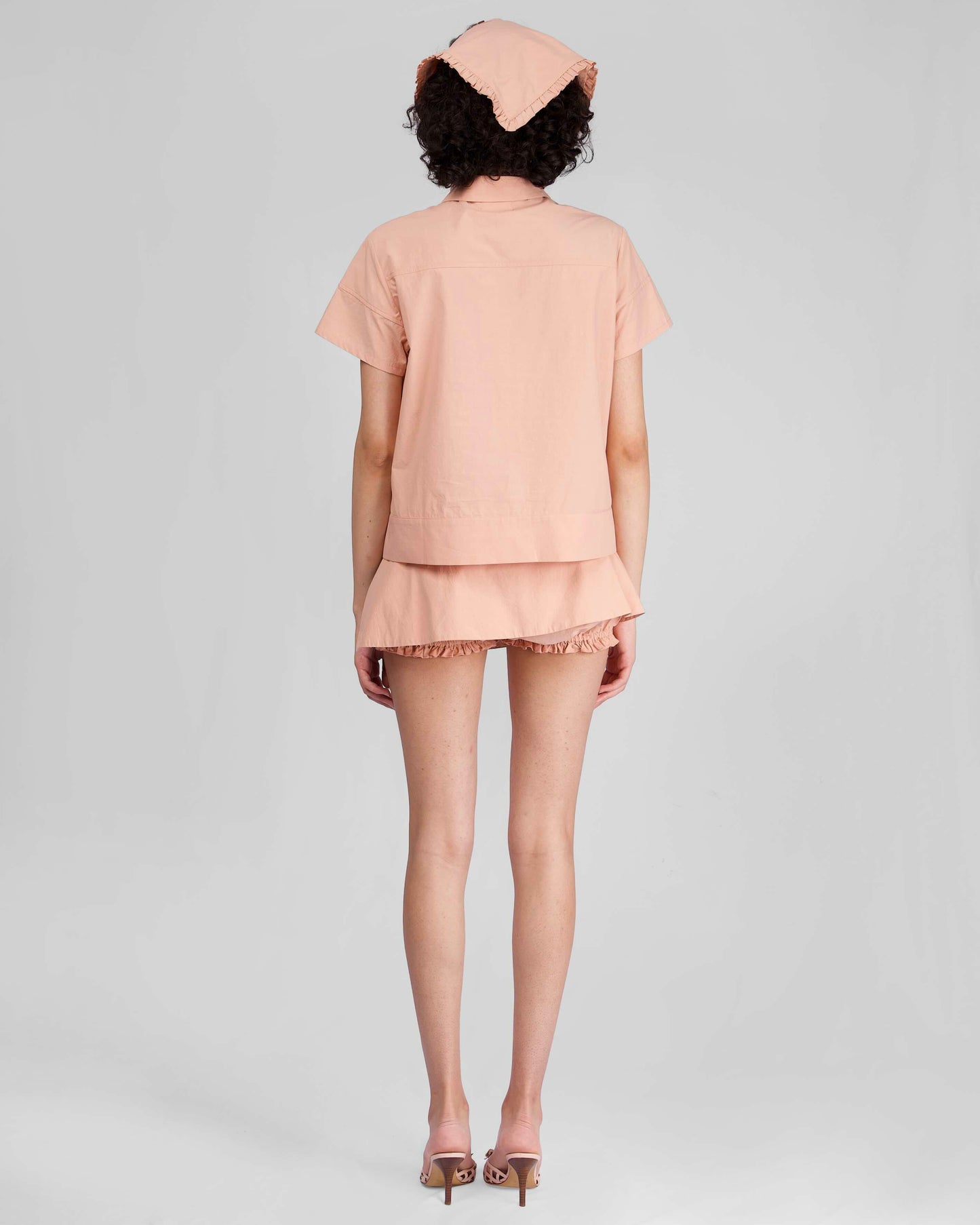 Embroidery Pocket Shirt - Peach