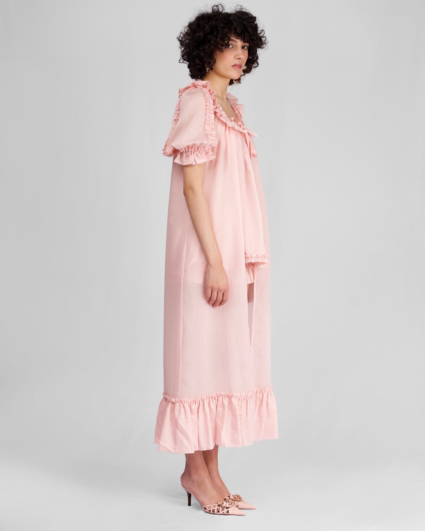 Sheer Frill Cover-up - Sorbet