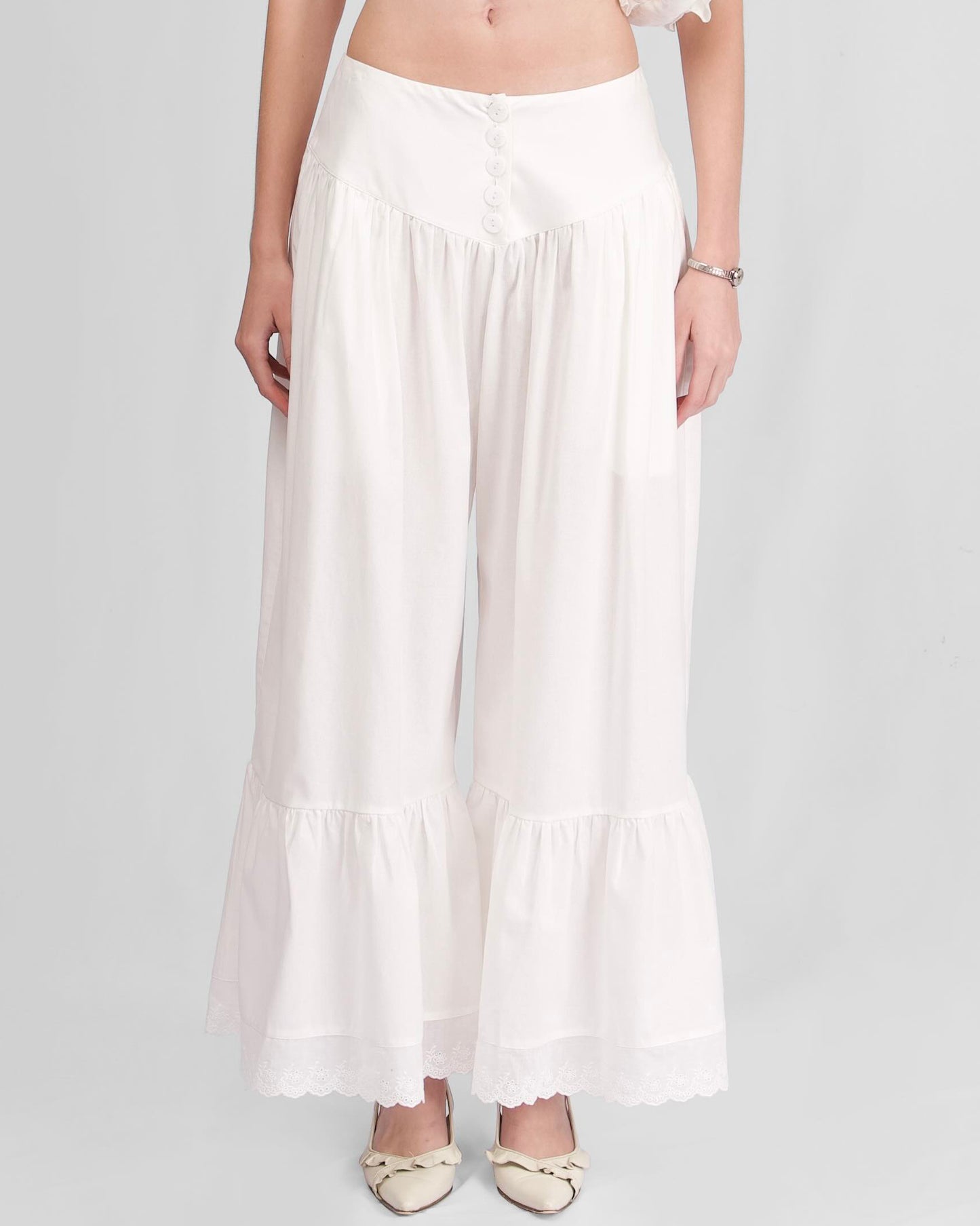 White Curtain Pants