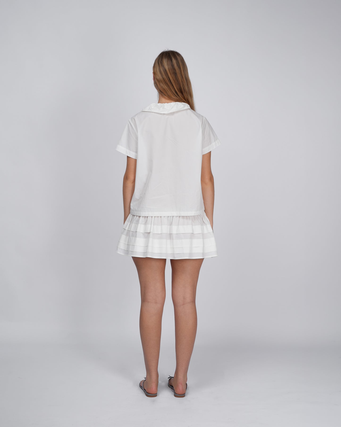 Esme Button Shirt - White