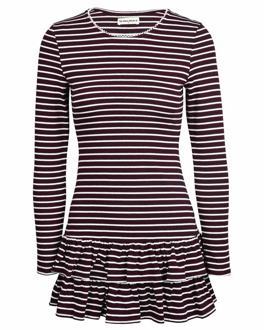 Long Sleeve Layer Dress - Dirt Stripe