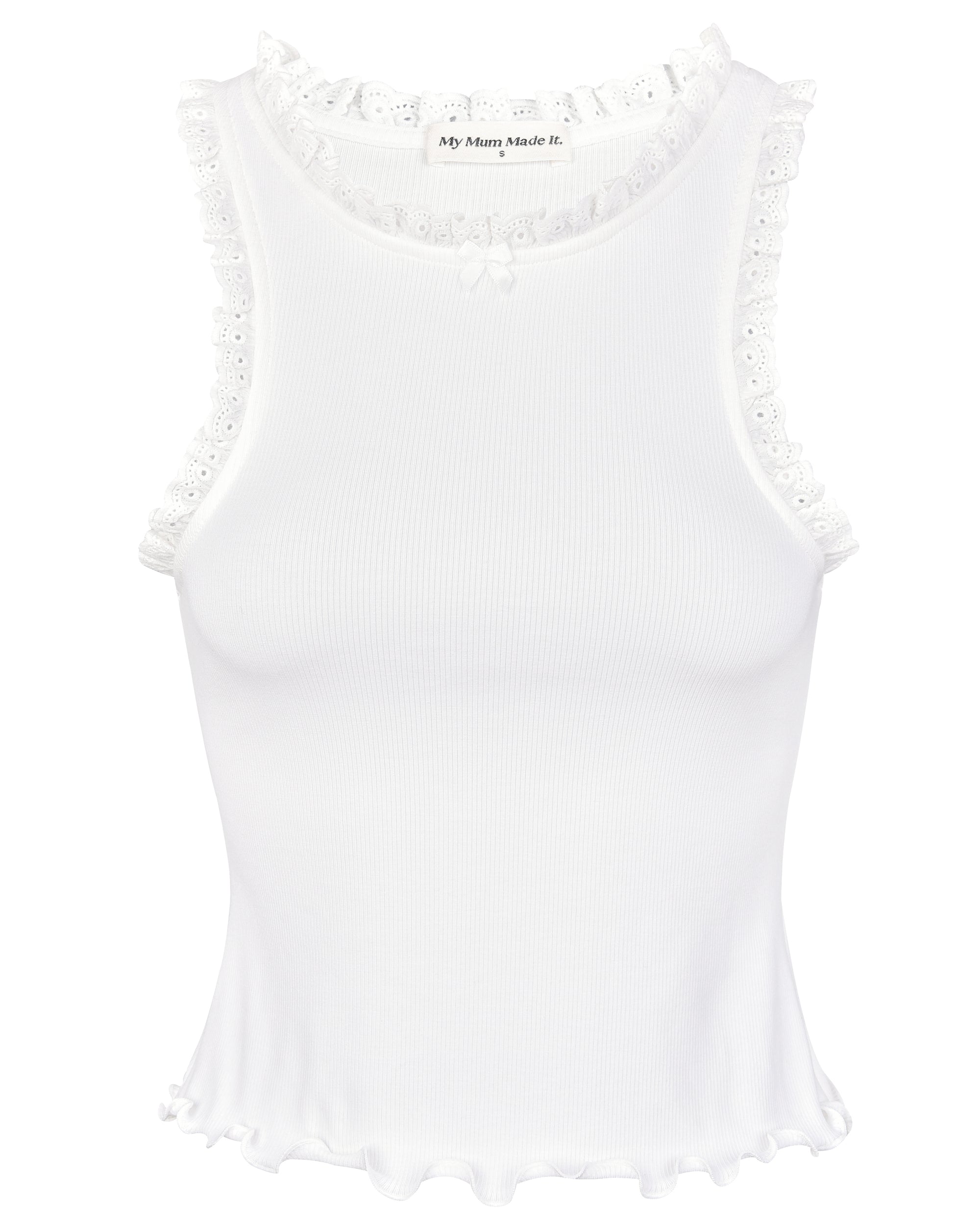 Lace Tank - White