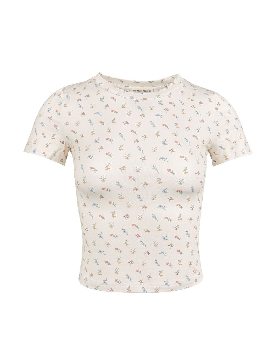 Bamboo Fitted Baby Tee - Fallen Flowers