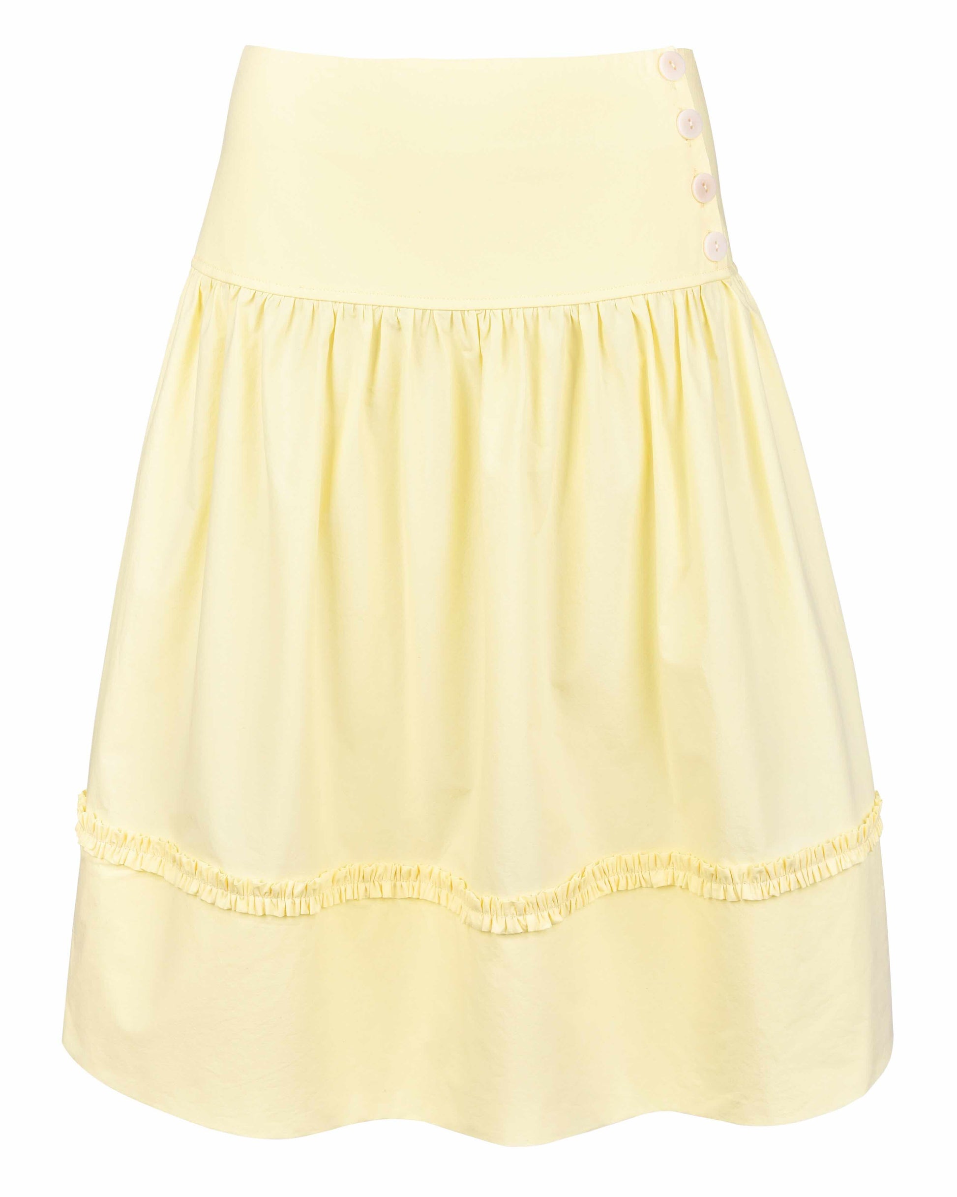 Ruche Button Midi Skirt Citrine – MY MUM MADE IT