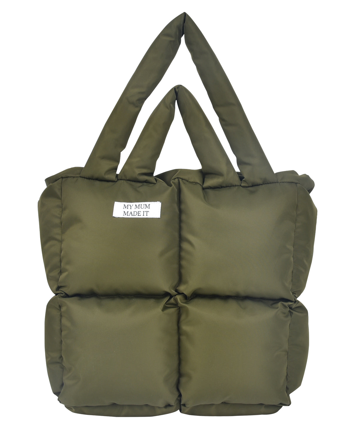 Puffer Tote Bag - Army Green