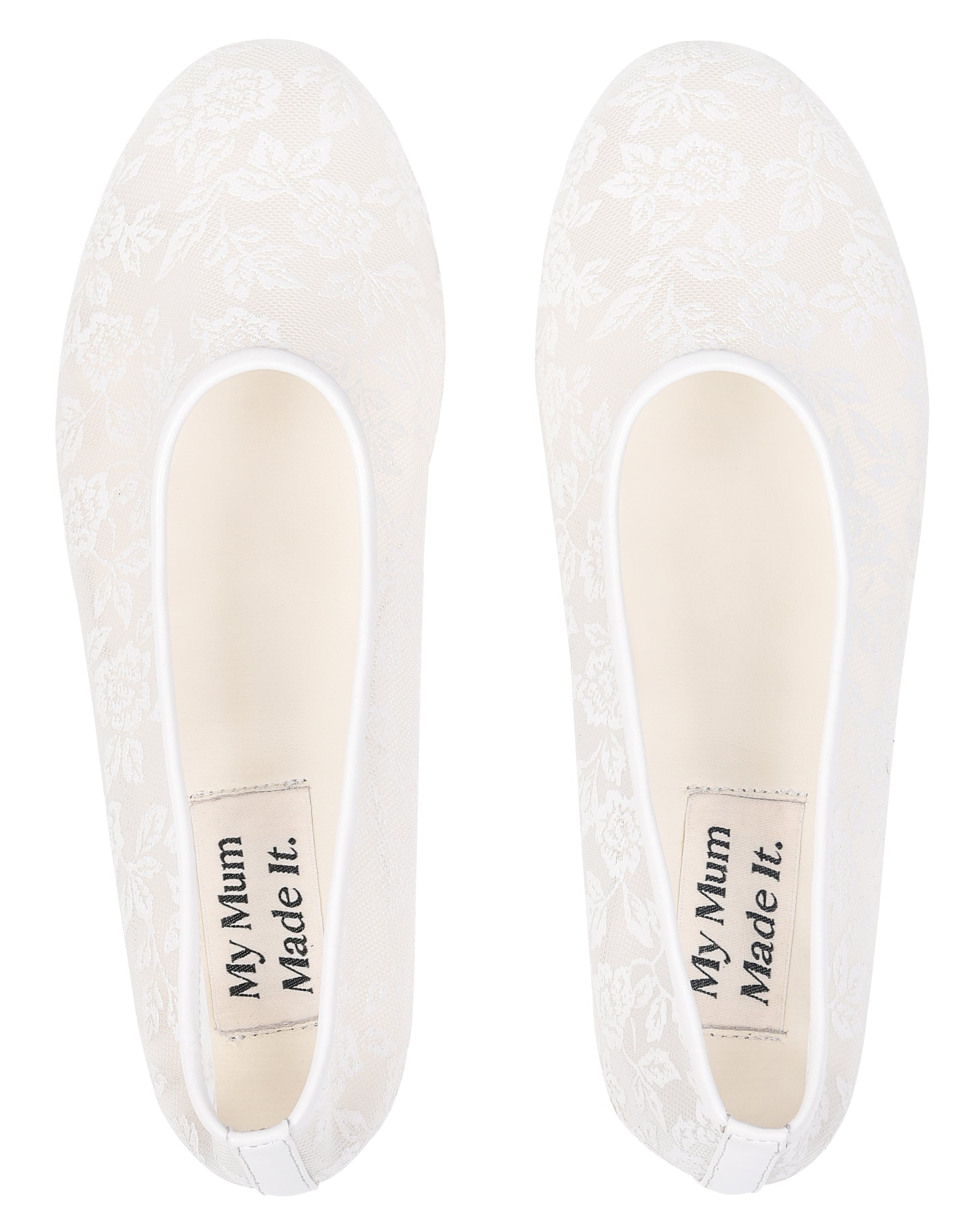 Lace Flats - White