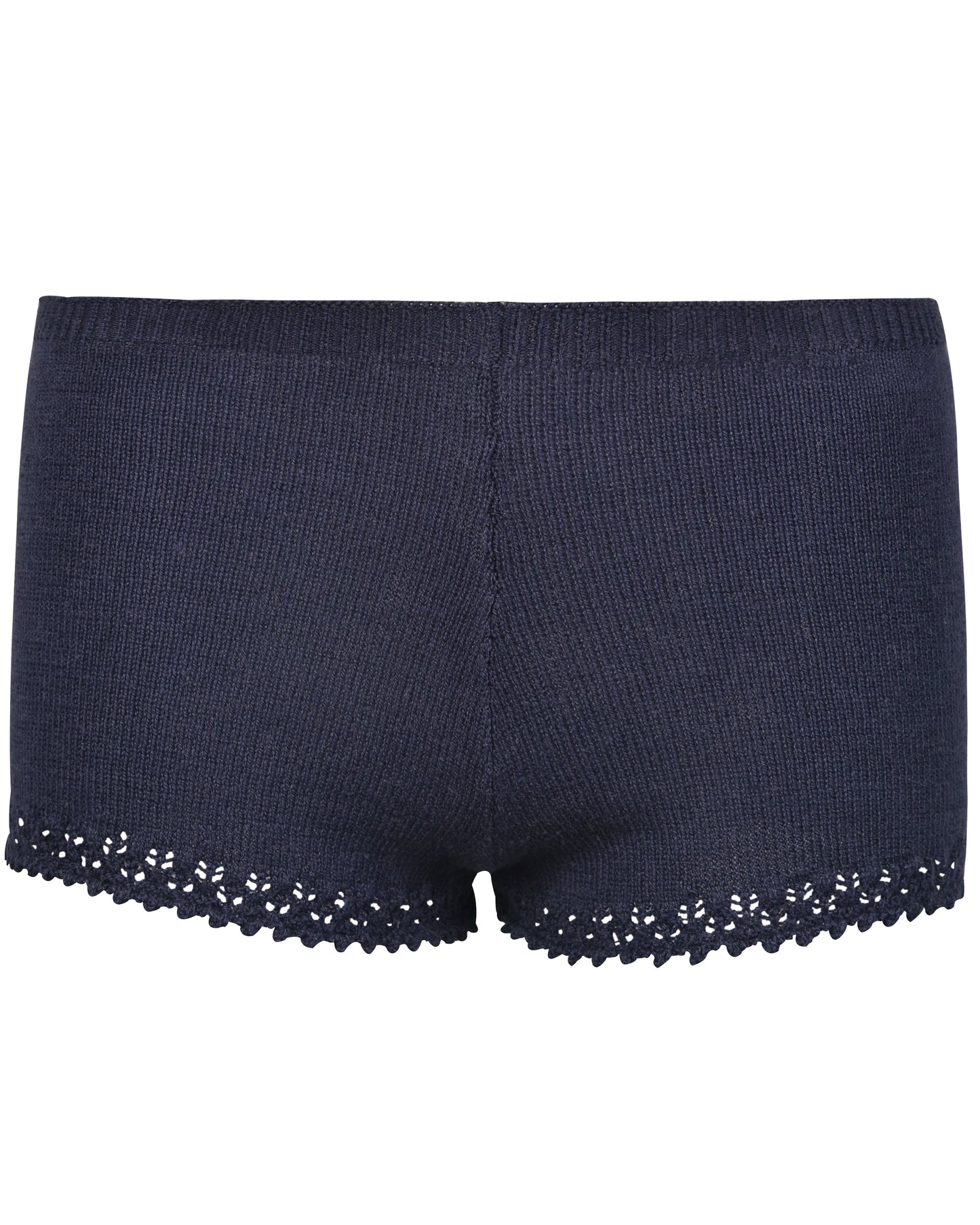 Lace Knit Micro Shorts - Navy
