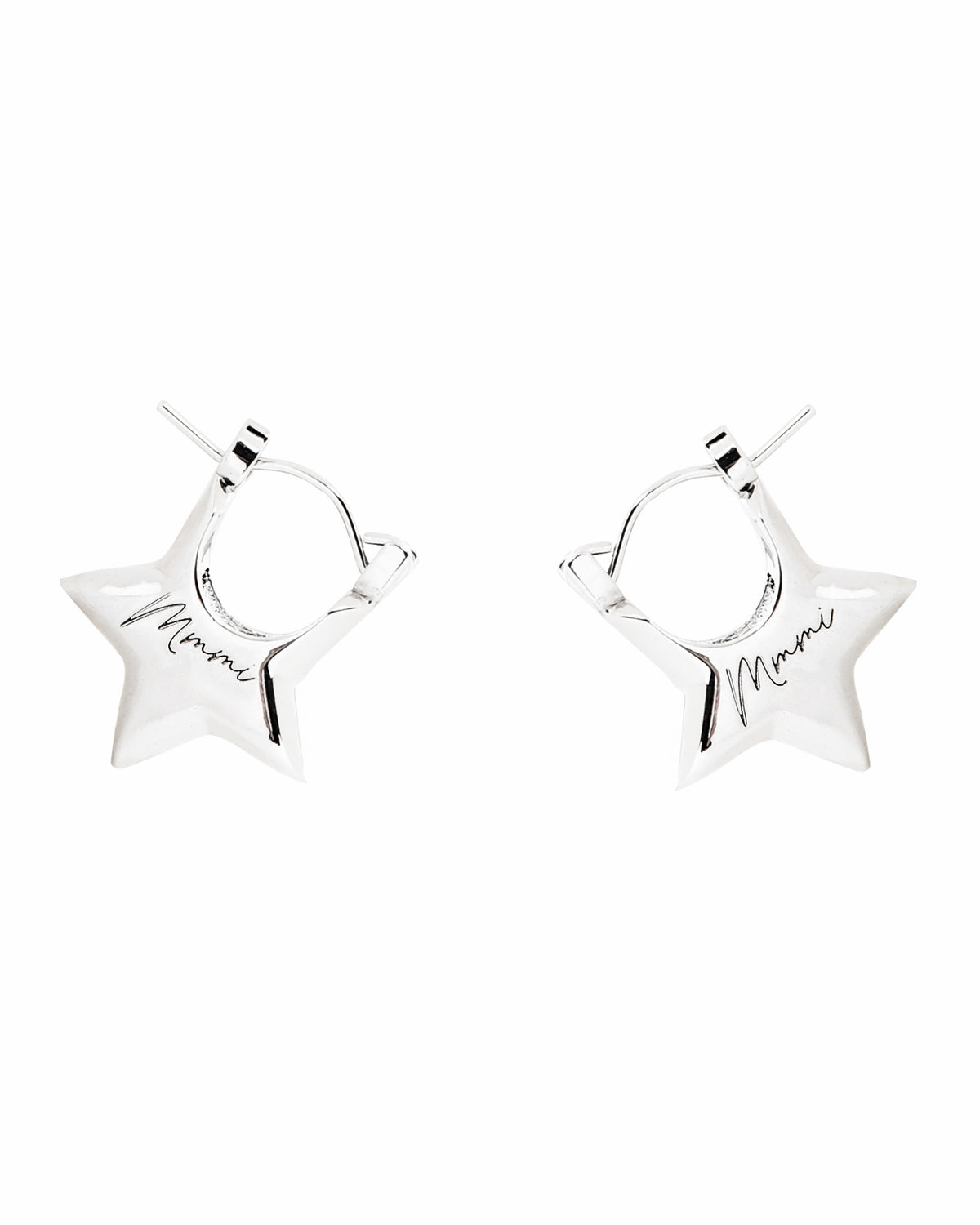 Star Logo Mini Hoop - Silver