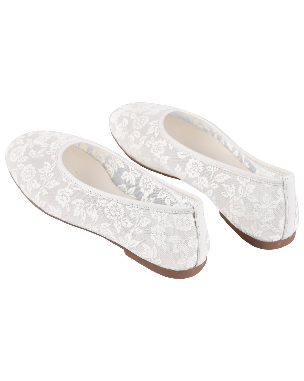 Lace Flats - White
