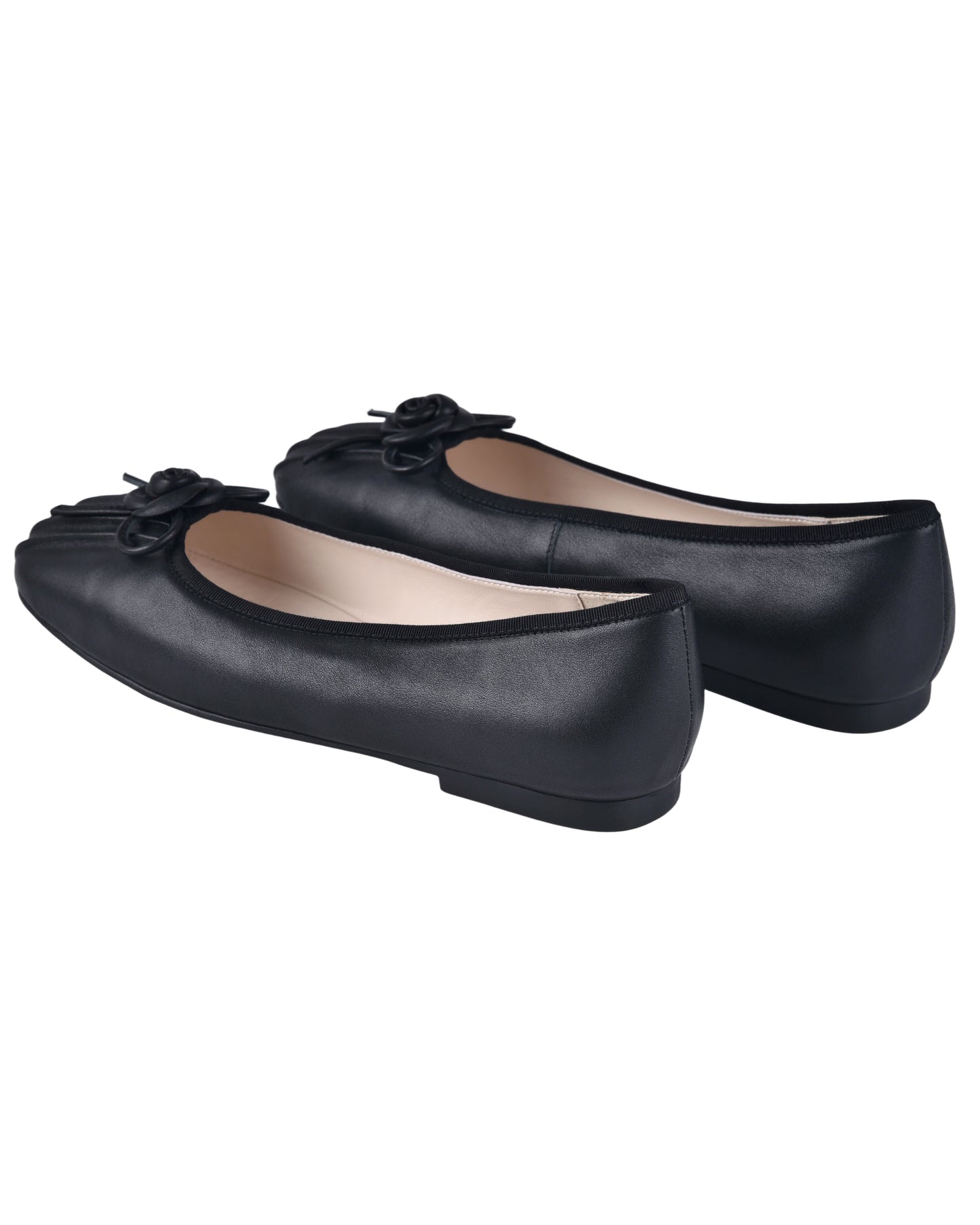 Rosette Ballet Flats - Black