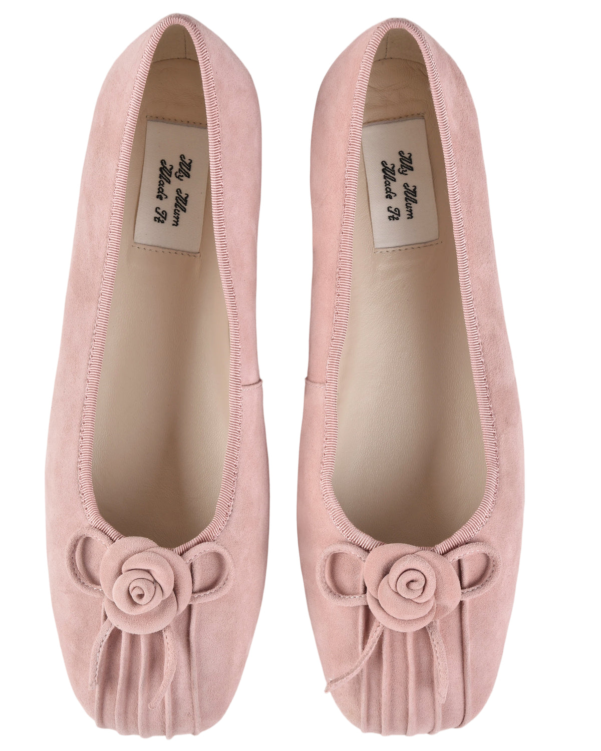 Rosette Ballet Flats Suede