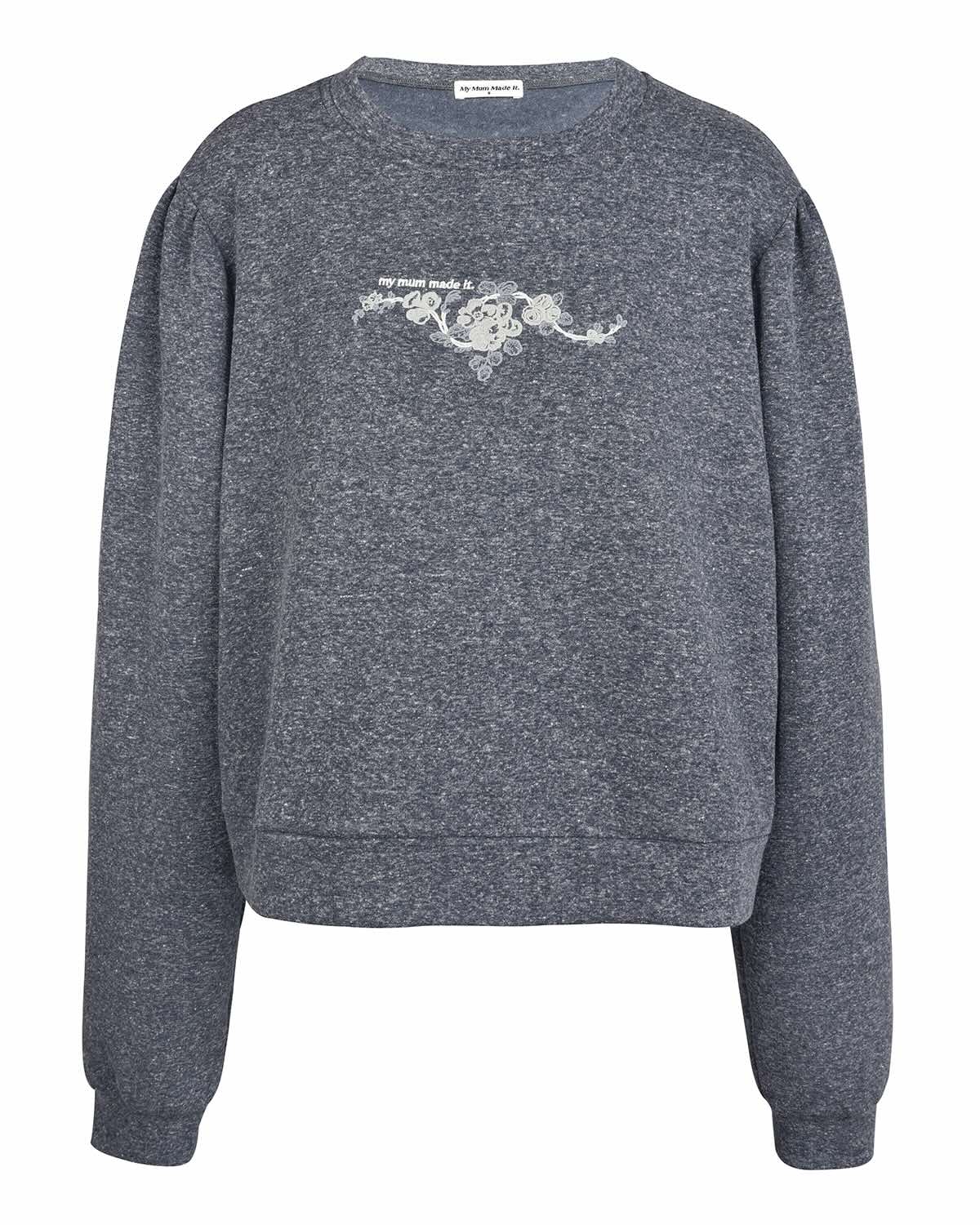 Rosette Fleece Logo Crewneck Dusk