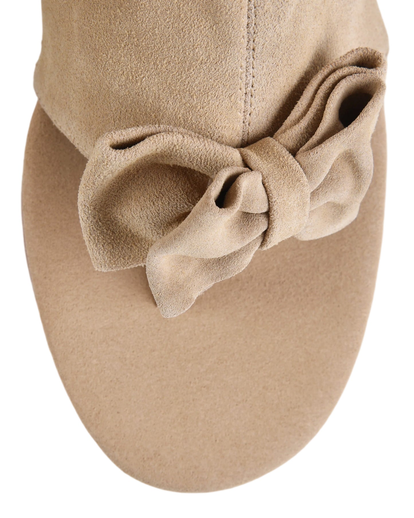 Odette Peep-Toe Wedge Boot - Suede Fawn