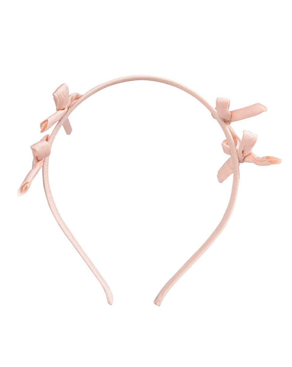 Double Bow Chiffon Headband - Baby Pink