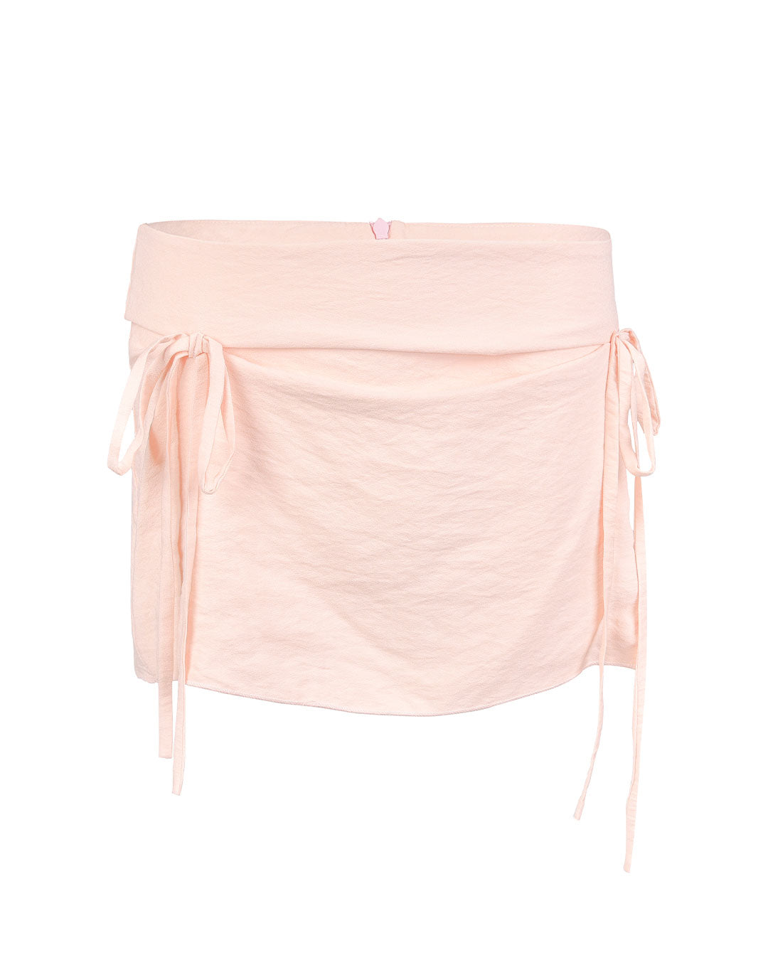 Tie Chiffon Mini Skirt - Baby Pink