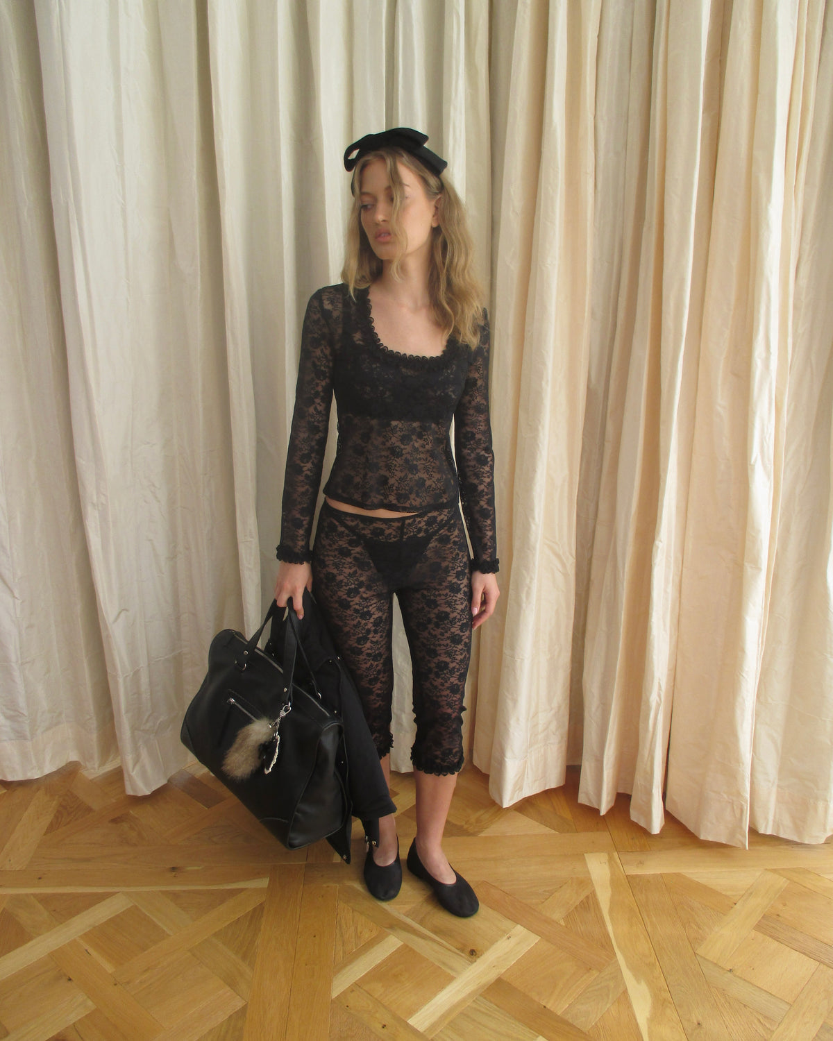 Lace Poem Top - Black