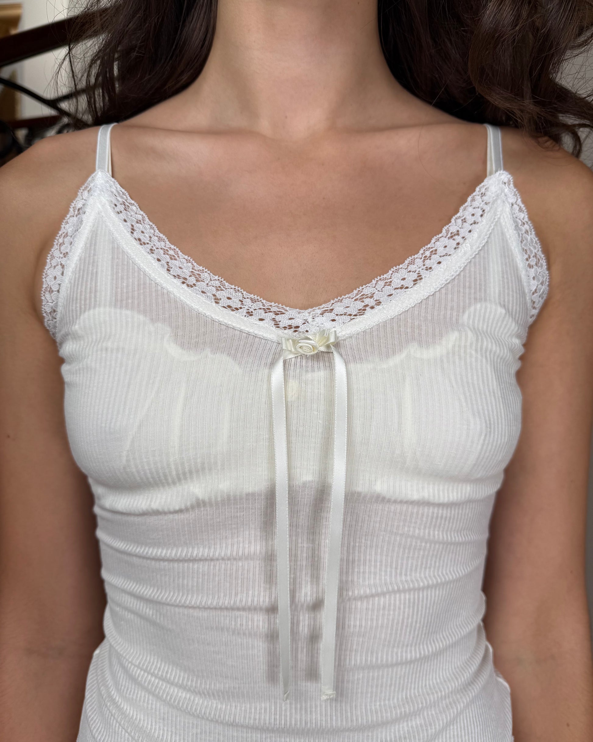 Tops: Lisse Rib Camisole - White - My mum made it – MY MUM MADE IT