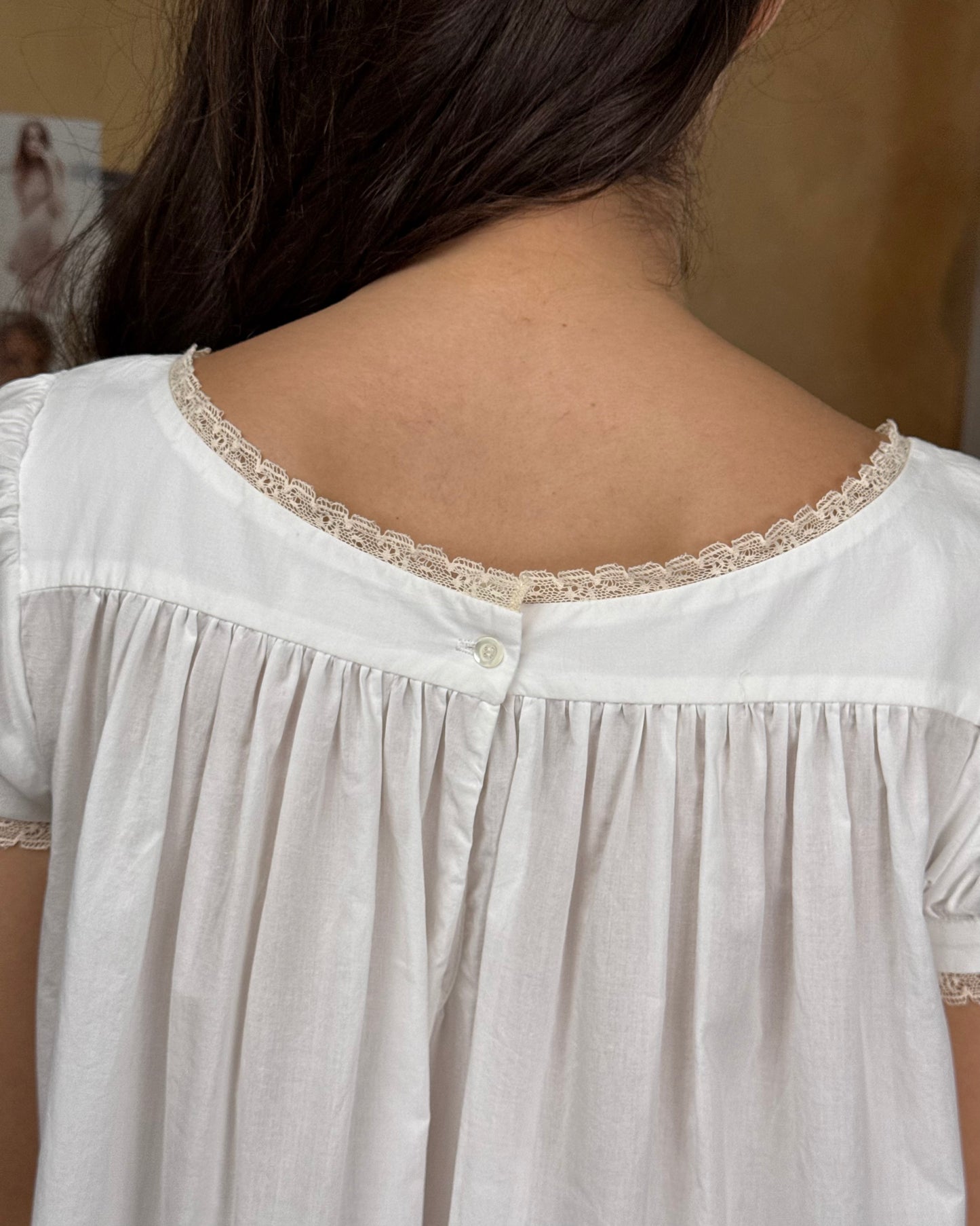 Lucienne Cotton Gown - White