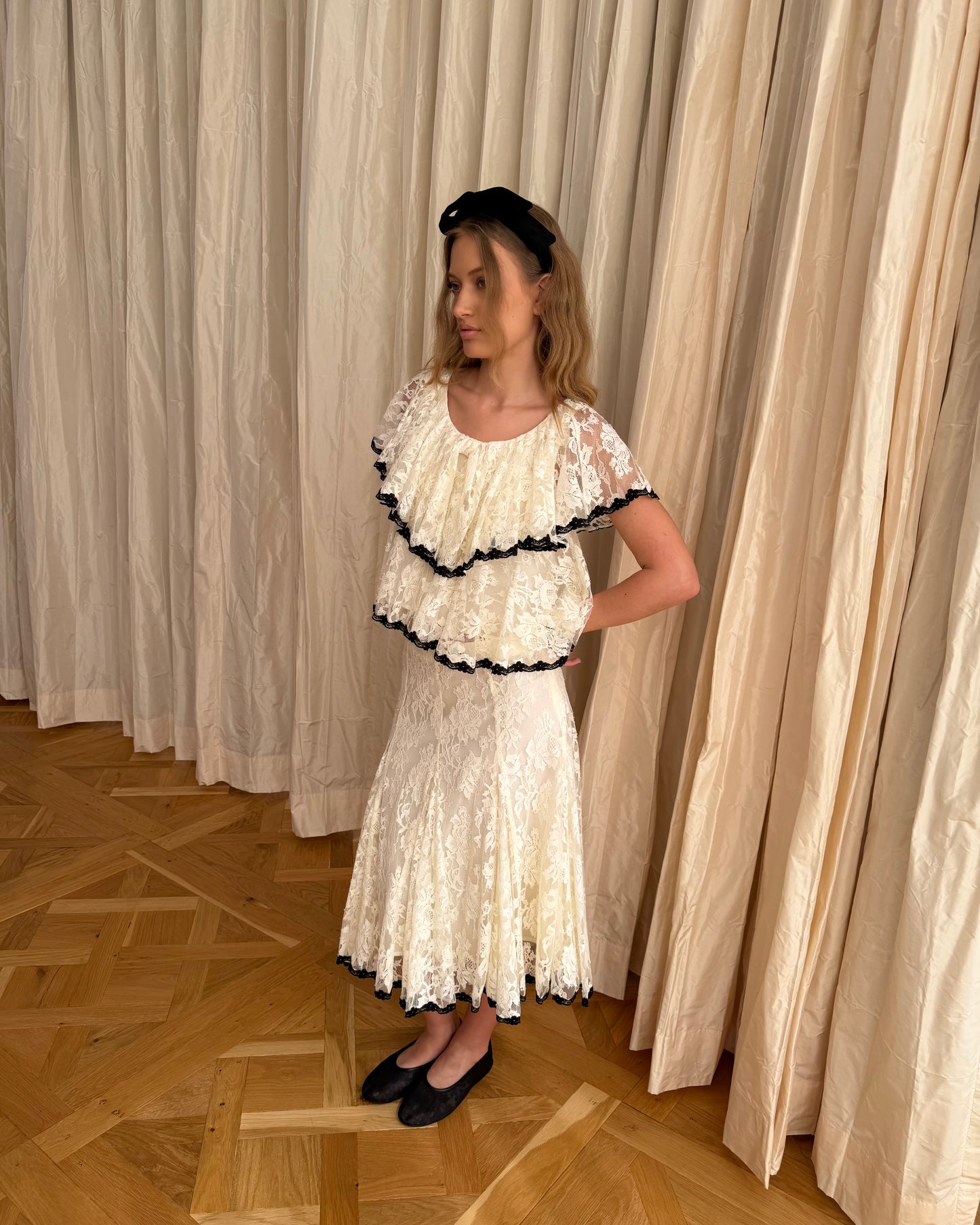 Delilah Skirt - White Lace