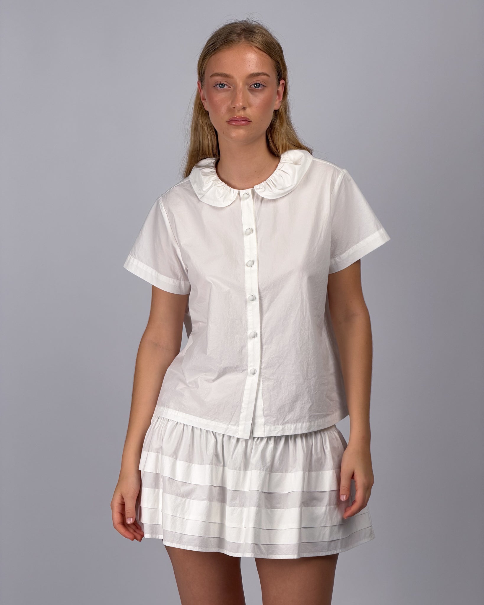 My Mum Made It ネイビー 丸襟 クロップ ポロシャツ S Tops – MY MUM MADE IT