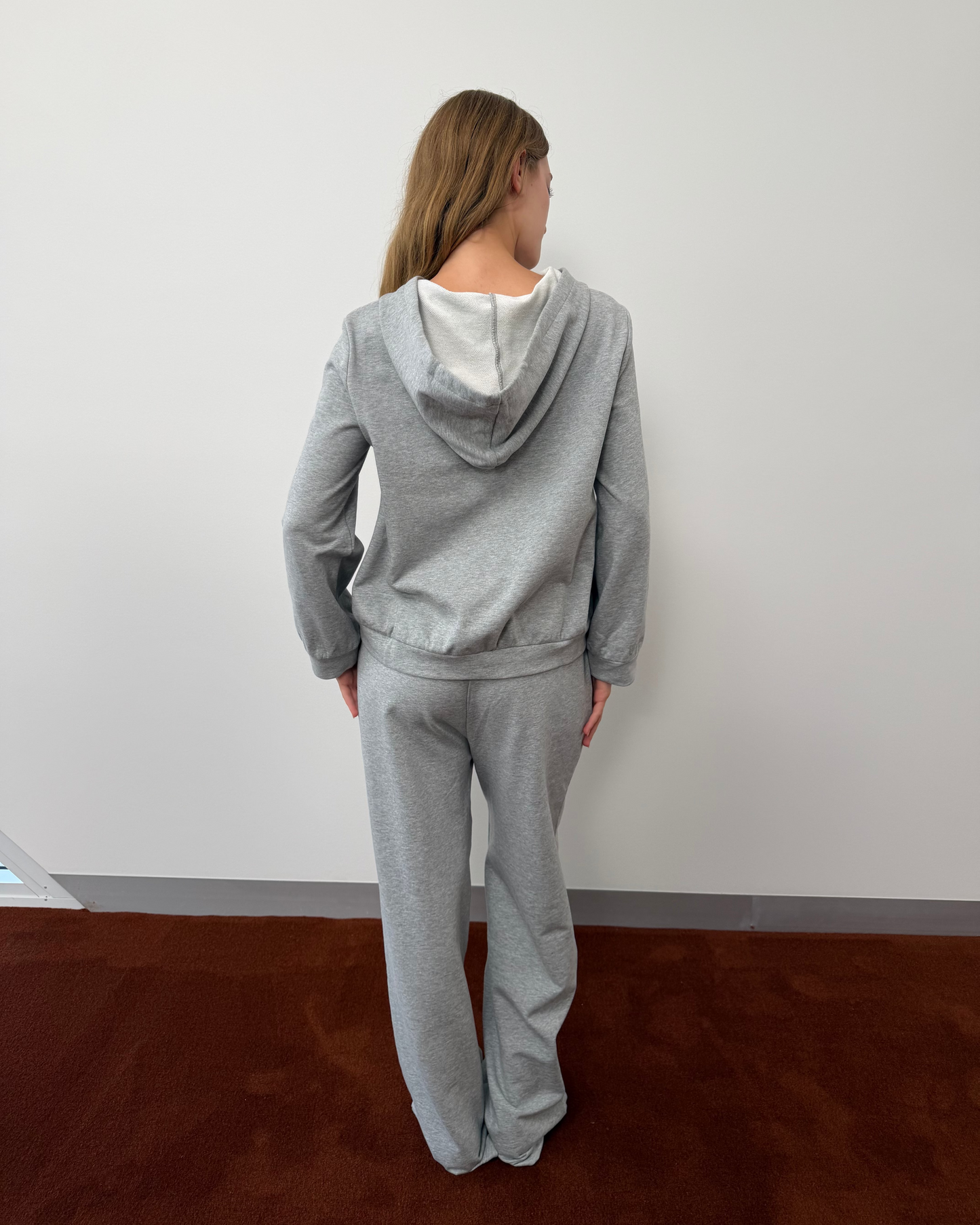 Rosette Embroidery Lounge Pant - Grey
