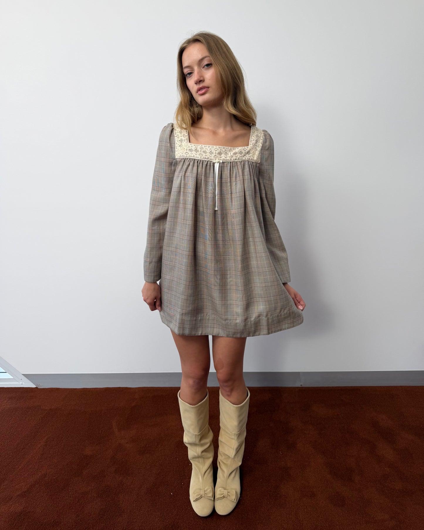 Verse Shift Dress - Dark Plaid