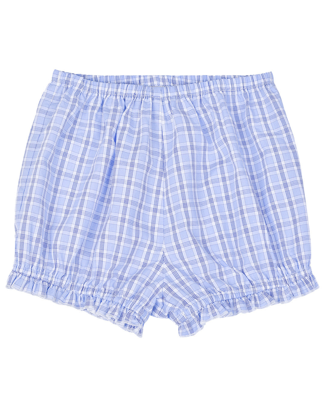 My Mum Made It - Bloomer Shorts - Sky Blue Check (Mini)