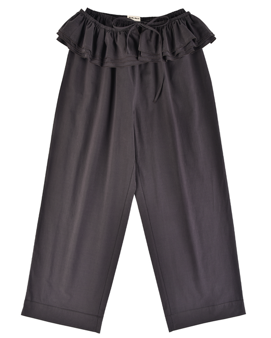 Detachable Ruffle Belt Pant - Shadow