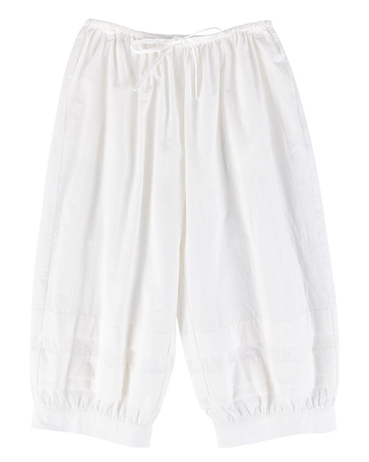 Sail Pleat Pants - White