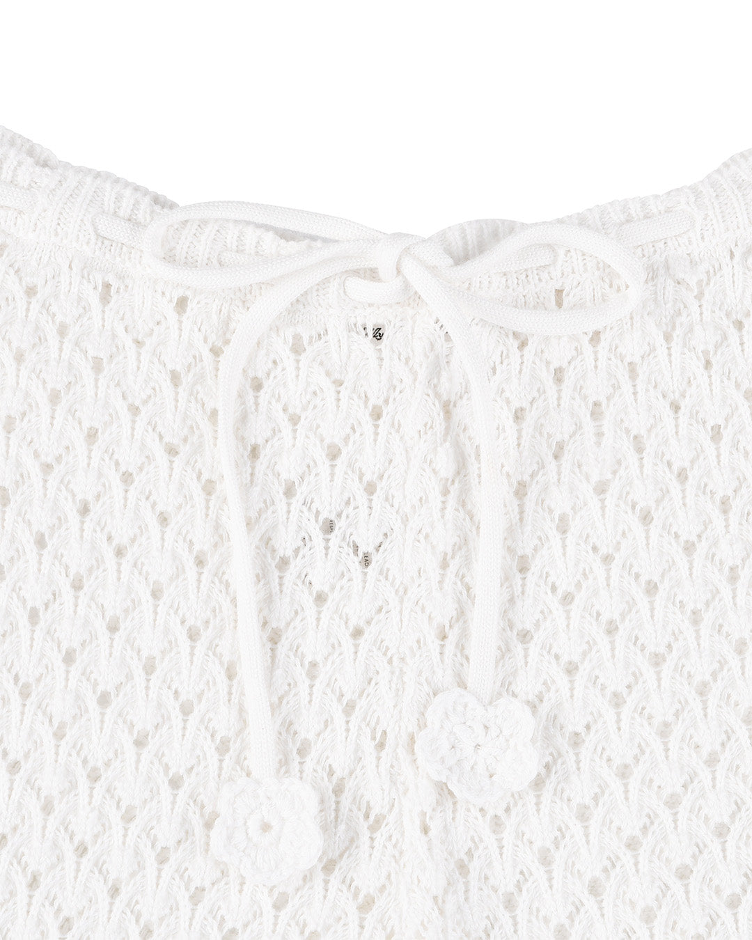 Daisychain Knit Pants - White