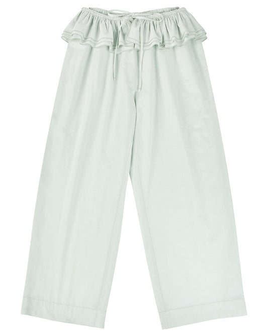 Detachable Ruffle Belt Pant - Mint