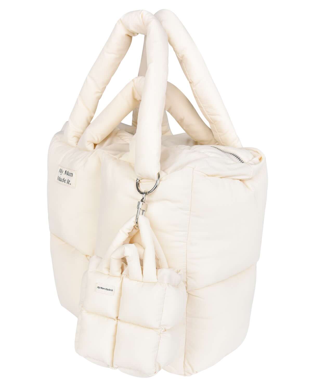 Puffer Tote Bag Cream