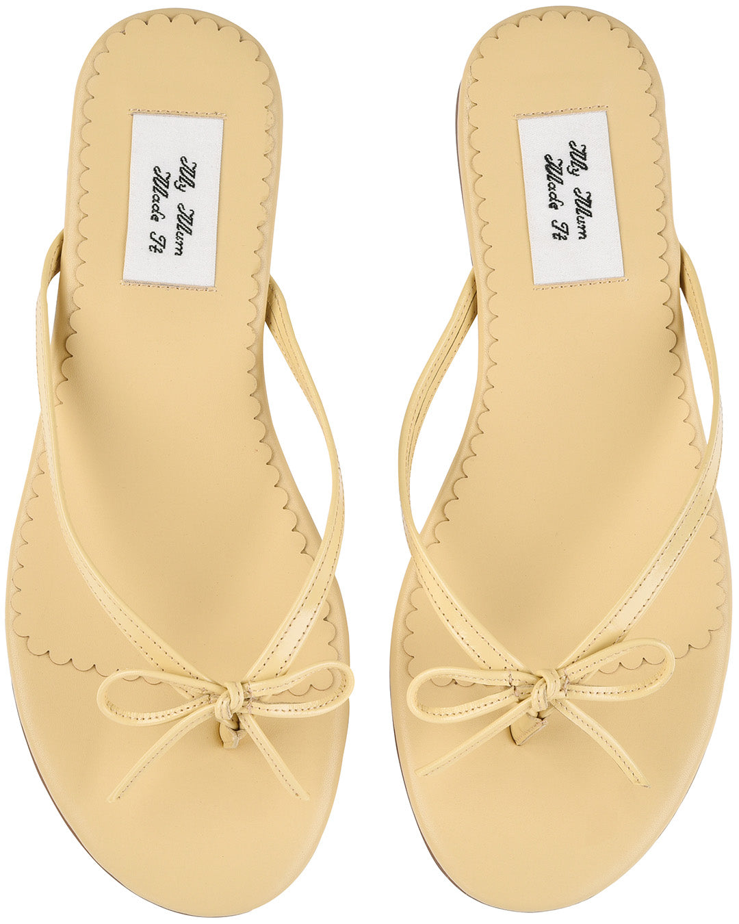 Ribbon Stitch Flip Flops - Daffodil