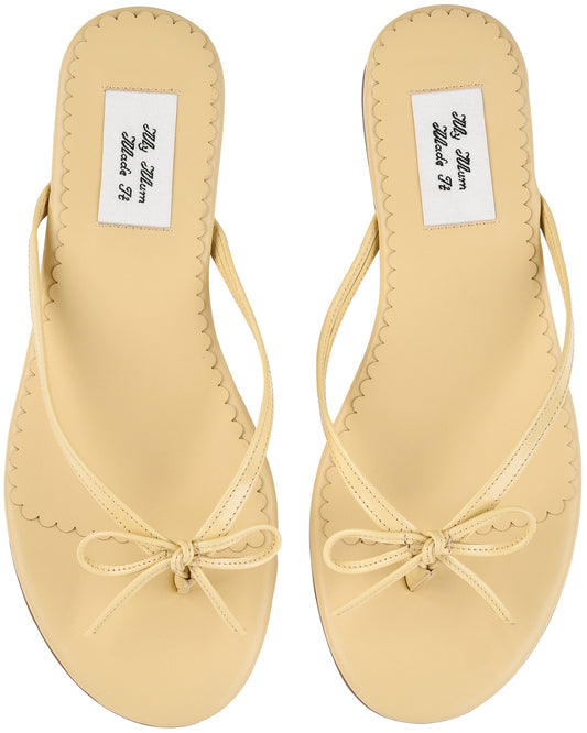 Ribbon Stitch Flip Flops - Daffodil