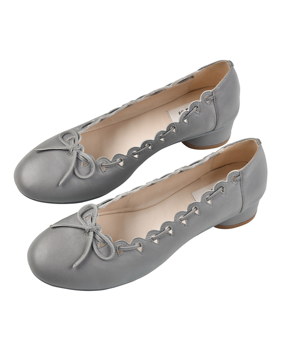 Ribbon Stitch Ballet Pumps - Wisteria
