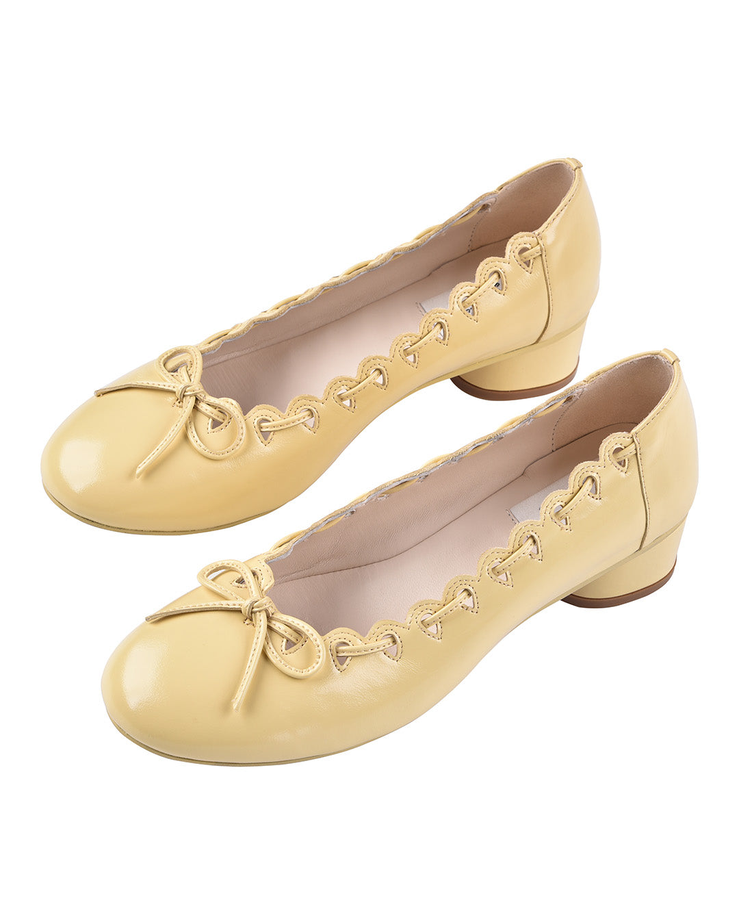 Ribbon Stitch Ballet Pumps - Daffodil