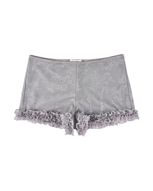 Ruffled Micro Shorts - Wisteria