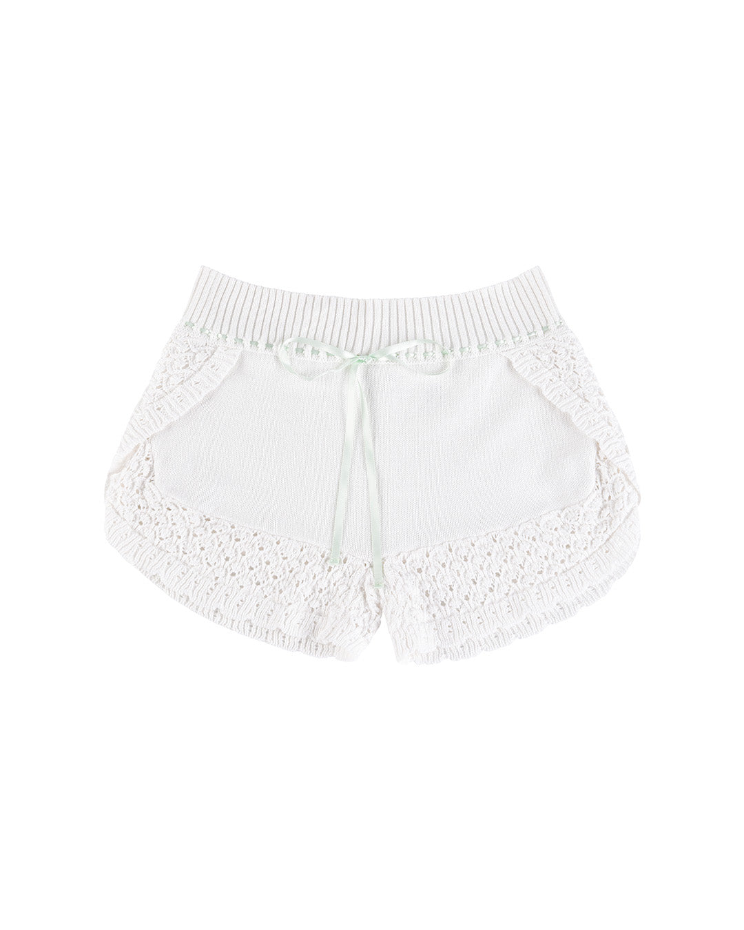 Laceweave Dolphin Shorts - White