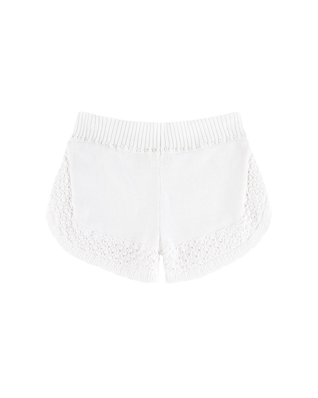 Laceweave Dolphin Shorts - White