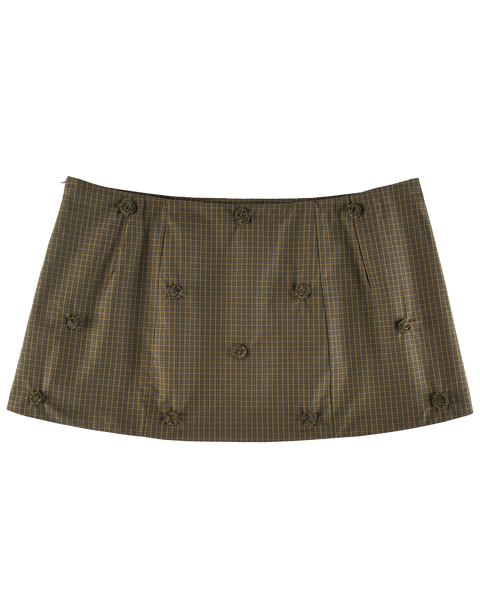 Skirts: Rosette Mini Skirt - Ivy Check - My mum made it – MY MUM