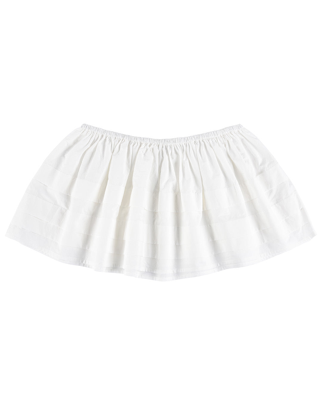 Skirts: Tiered Pleat Mini Skirt - White - My mum made it – MY MUM
