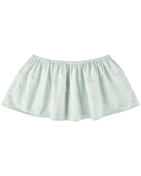 Tiered Pleat Mini Skirt - Mint