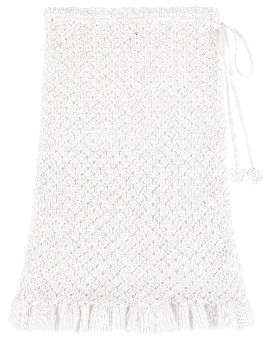 Laceweave Midi Skirt - White
