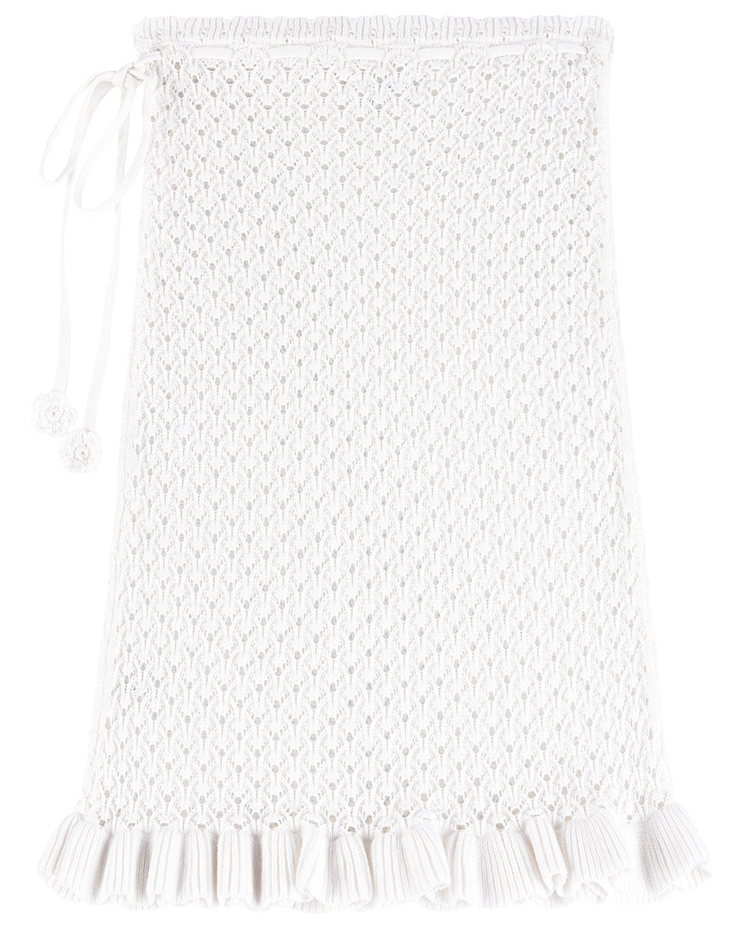 Laceweave Midi Skirt - White