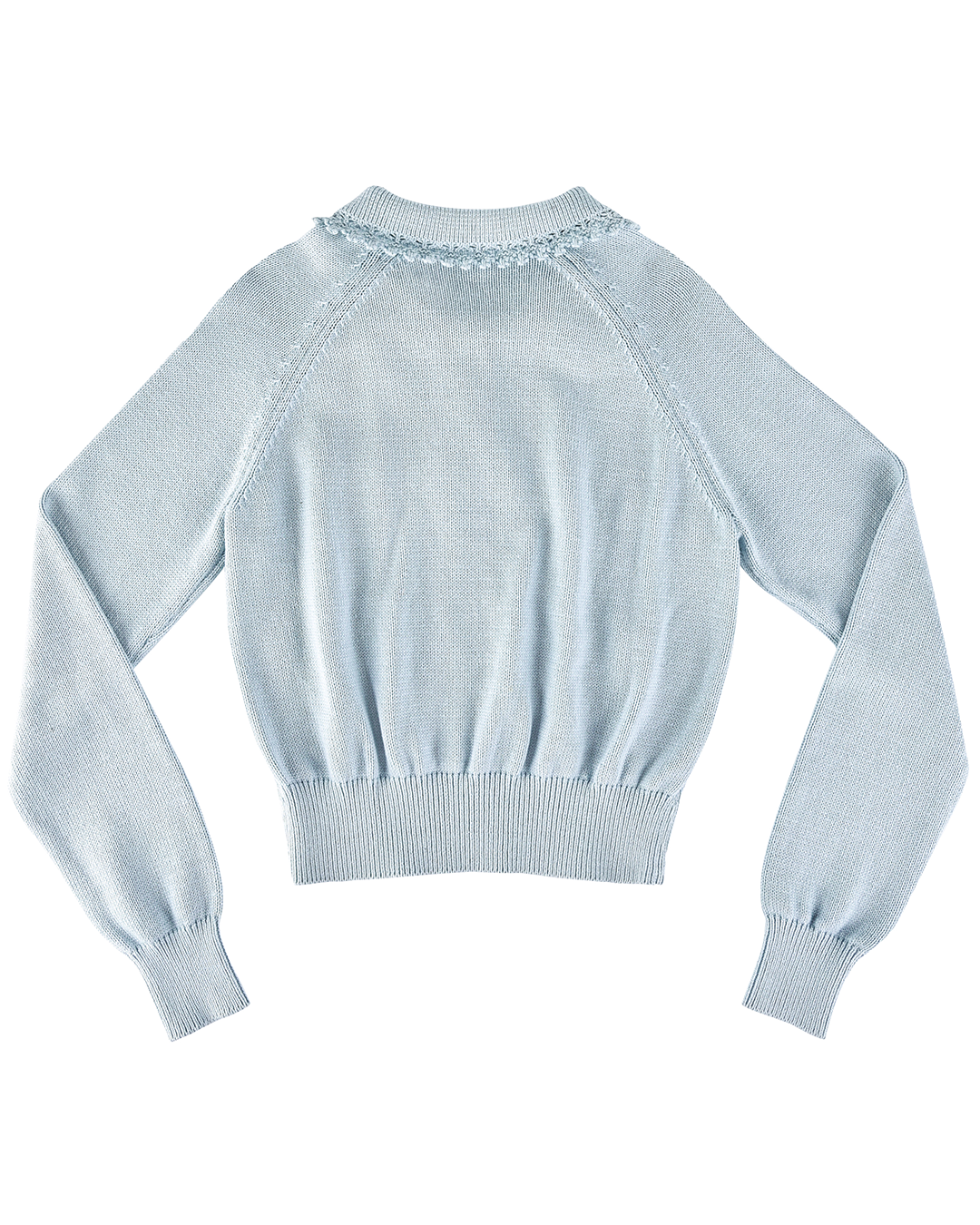 Buttoned Lace Knit Pullover - Bluewishes