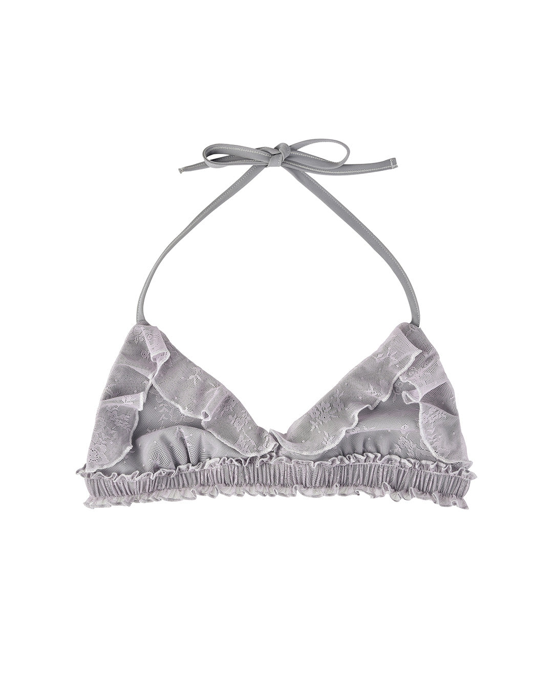 Lace Frill Swim Top Wisteria